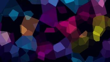 Crystal diamond colorful animated background. abstract mosaic smooth motion color. dark color glass motion. video