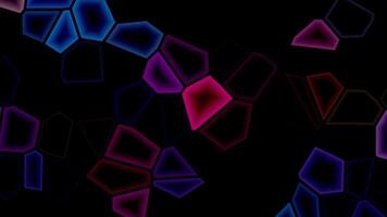 Realistic abstract looping animation of the moving fancy textured shining polygonal mosaic pattern. glowing shiny colorful cubes motion. video
