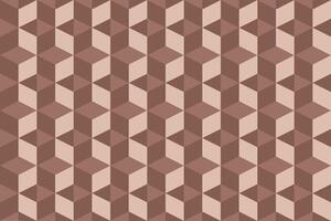 polygonal background in mocha mousse color. Digital geometric abstraction with boxes. Cubic cell. illustration of isometric cubes, geometric pattern, print, paper, cover, wallpaper, fabric, textile. vector