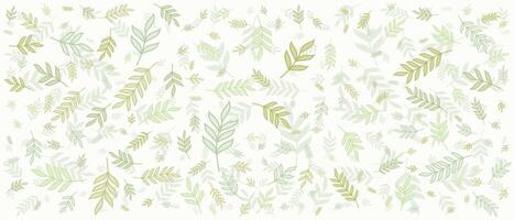 botanical leaf pattern design background vector