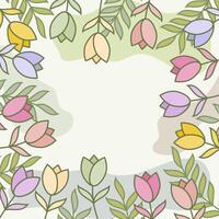 spring time flower leaf background design illustration vector