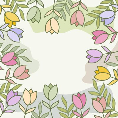 spring time flower leaf background design illustration