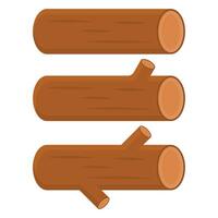Brown Tree Trunk. Tree Trunk Illustration. Tree Trunk Collection. vector