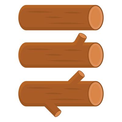 Brown Tree Trunk. Tree Trunk Illustration. Tree Trunk Collection.