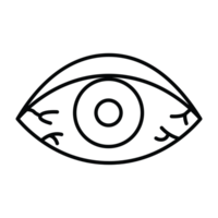 Eye with vessels icon. Outline eye with vessels icon for web design transparent background png