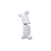 broken bone isolated 3d render icon illustration png