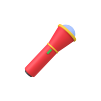 Flashlight isolated 3d render icon illustration png