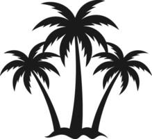 palm trees silhouette on white background design vector