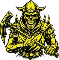 grim reaper with axe vector