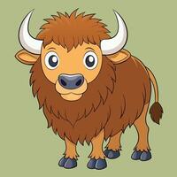 Cartoon Happy bull isolated on white background design vector