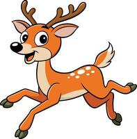 running deer illustration vector