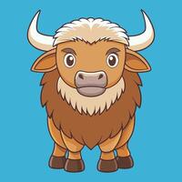 Cartoon Happy bull isolated on white background graphics vector