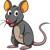 Cartoon happy mouse vector