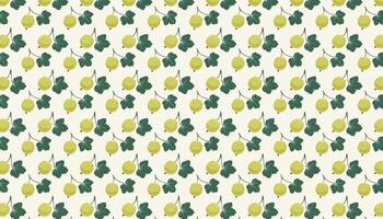 Seamless pattern with gooseberries. Repeating background. . vector