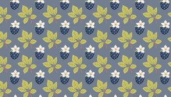 Seamless pattern with loganberries. illustration. vector