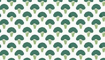 Seamless pattern with broccoli. illustration. vector
