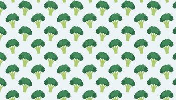 Seamless pattern with Broccolini. illustration in flat style. vector
