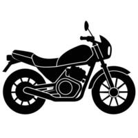 Dynamic Motorcycle Silhouette on White Background vector