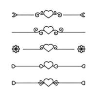 Line dividers with intricate lace patterns vector