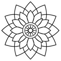 Hand-drawn mandala design for bohemian themes vector