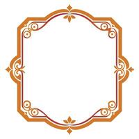 Vintage frame with lace-inspired patterns for delicate designs vector