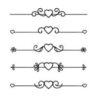 Line dividers for minimalist website headers vector
