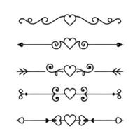 Artistic line dividers for creative branding projects vector