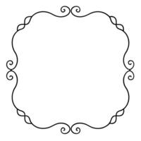 Vintage frame with symmetrical details for balance vector