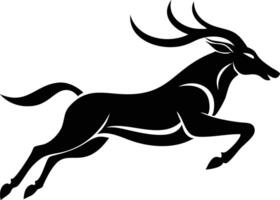 Detailed deer silhouette for professional illustrations vector