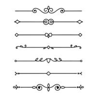 Subtle line dividers for professional documents vector