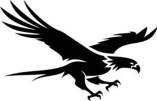 Dynamic eagle silhouette for patriotic themes vector