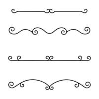Curved line dividers for elegant separations vector