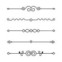 Clean line dividers for web and mobile design vector