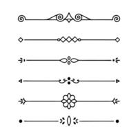 Line dividers with subtle and classy details vector