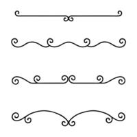Wavy line dividers for dynamic visual effects vector
