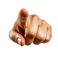 Hand Pointing Towards the Viewer with Index Finger Extended Isolated on Transparent Background png