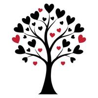 Beautiful heart tree for design projects vector