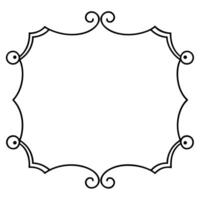 Geometric vintage frame for structured layouts vector