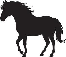 Powerful Horse Silhouette on White Background vector