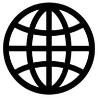 Internet Symbol Silhouette on White Background vector