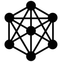 Internet Connection Symbol Silhouette on White vector
