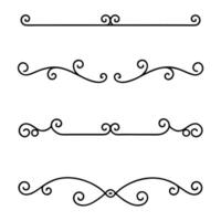 Elegant line dividers for graphic design projects vector