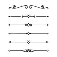 Line dividers for bohemian-inspired projects vector