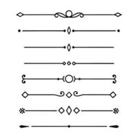 Line dividers with playful and colorful designs vector