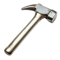 Heavy-Duty Claw Hammer with a Flat Striking Surface and Curved Nail Puller Isolated on a Transparent Background png