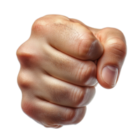 Hand Gesturing a Clenched Fist Isolated on Transparent Background png