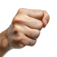 Clenched Fist in a Close-Up Shot Isolated on Transparent Background png