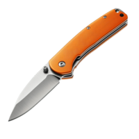 Retractable Utility Knife with Sharp Blades and Detailed Handle Textures Isolated on a Transparent Background png