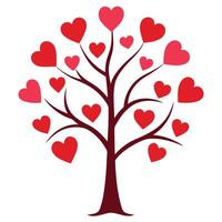 Stylized heart tree design for graphic use vector