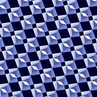 Cool toned blue diamond abstract pattern of geometric shapes with a minimalist aesthetic. vector